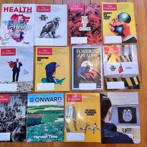 Lot Of 12 Magazines The Economist Foreign Affairs 2025 Onward Health Matters